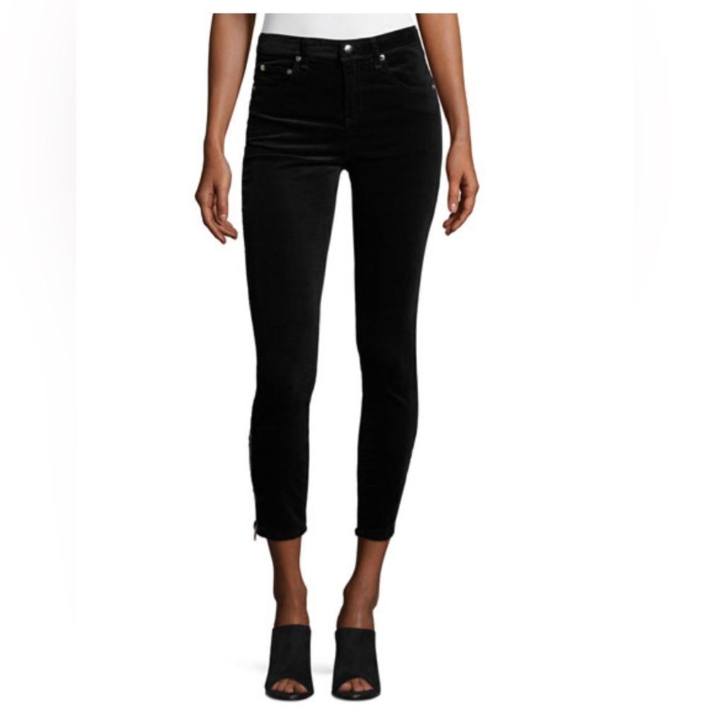 Rag & Bone 28 *VELVET* Stretch Capri Zipper Ankle Capri Jeans